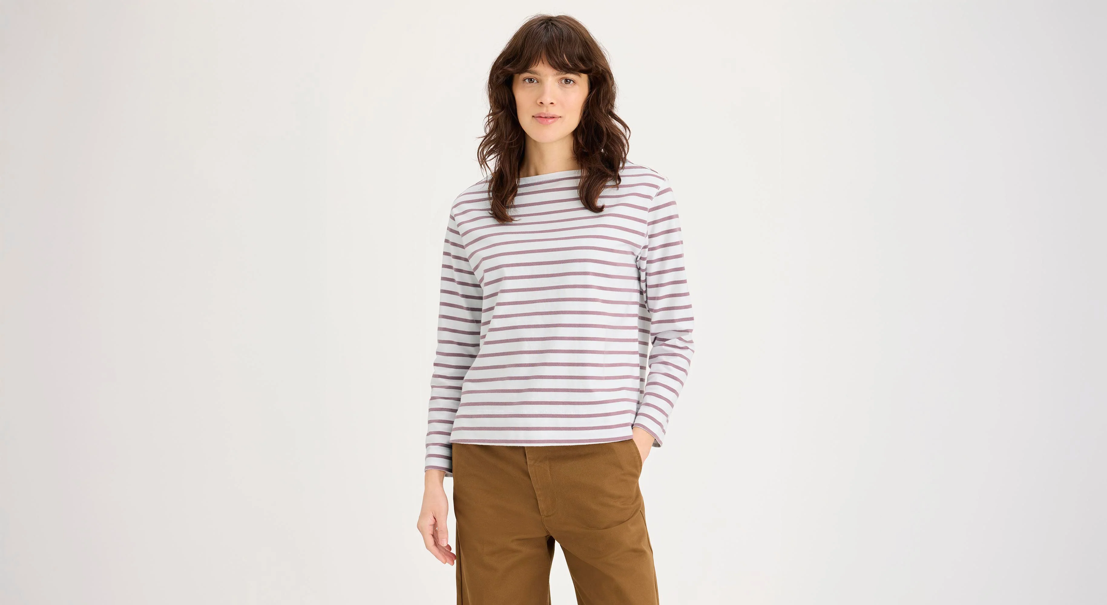 Boatneck Tee, Regular Fit