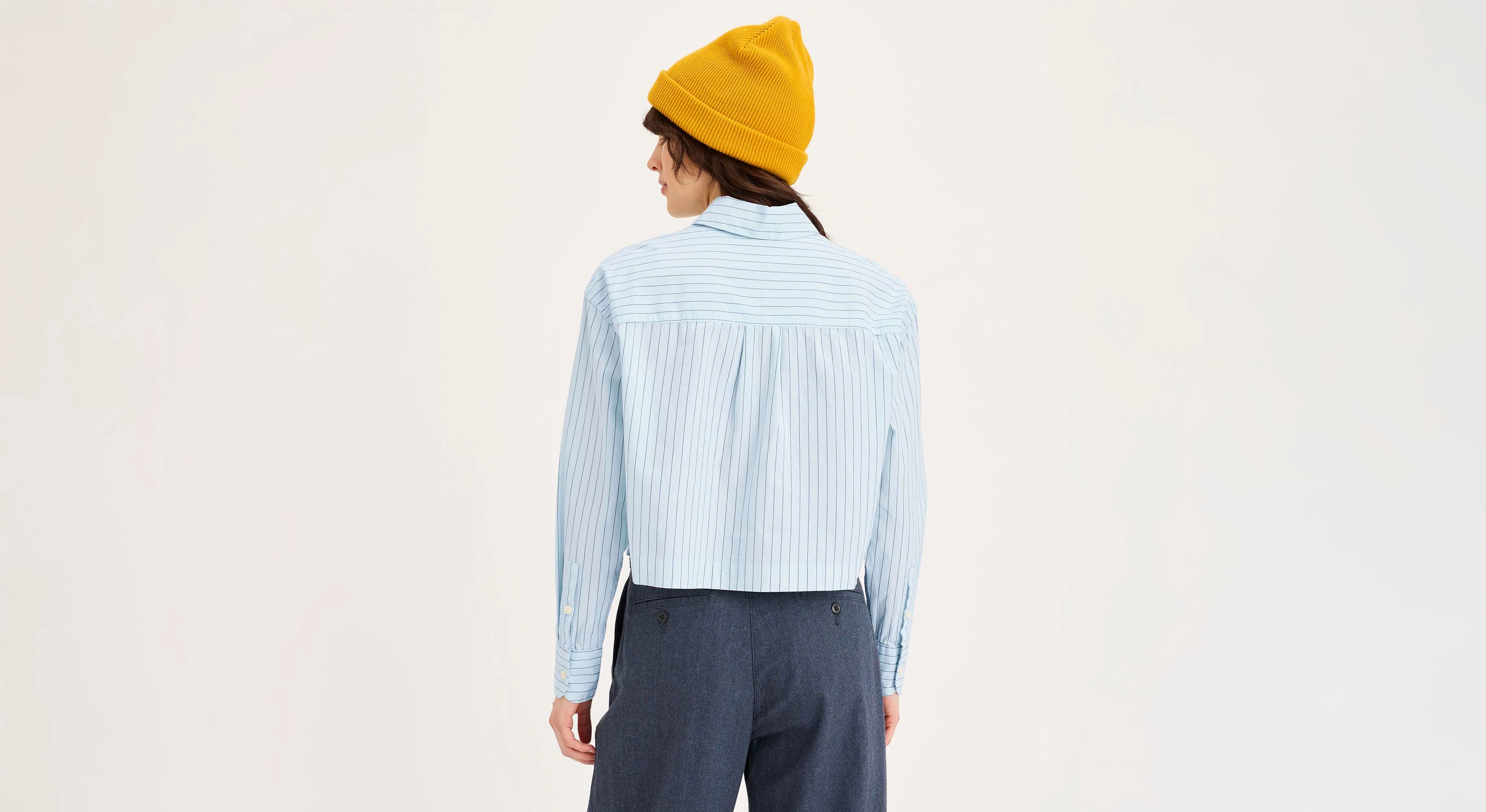 Boxy Cropped Shirt, Relaxed Fit - Image 2