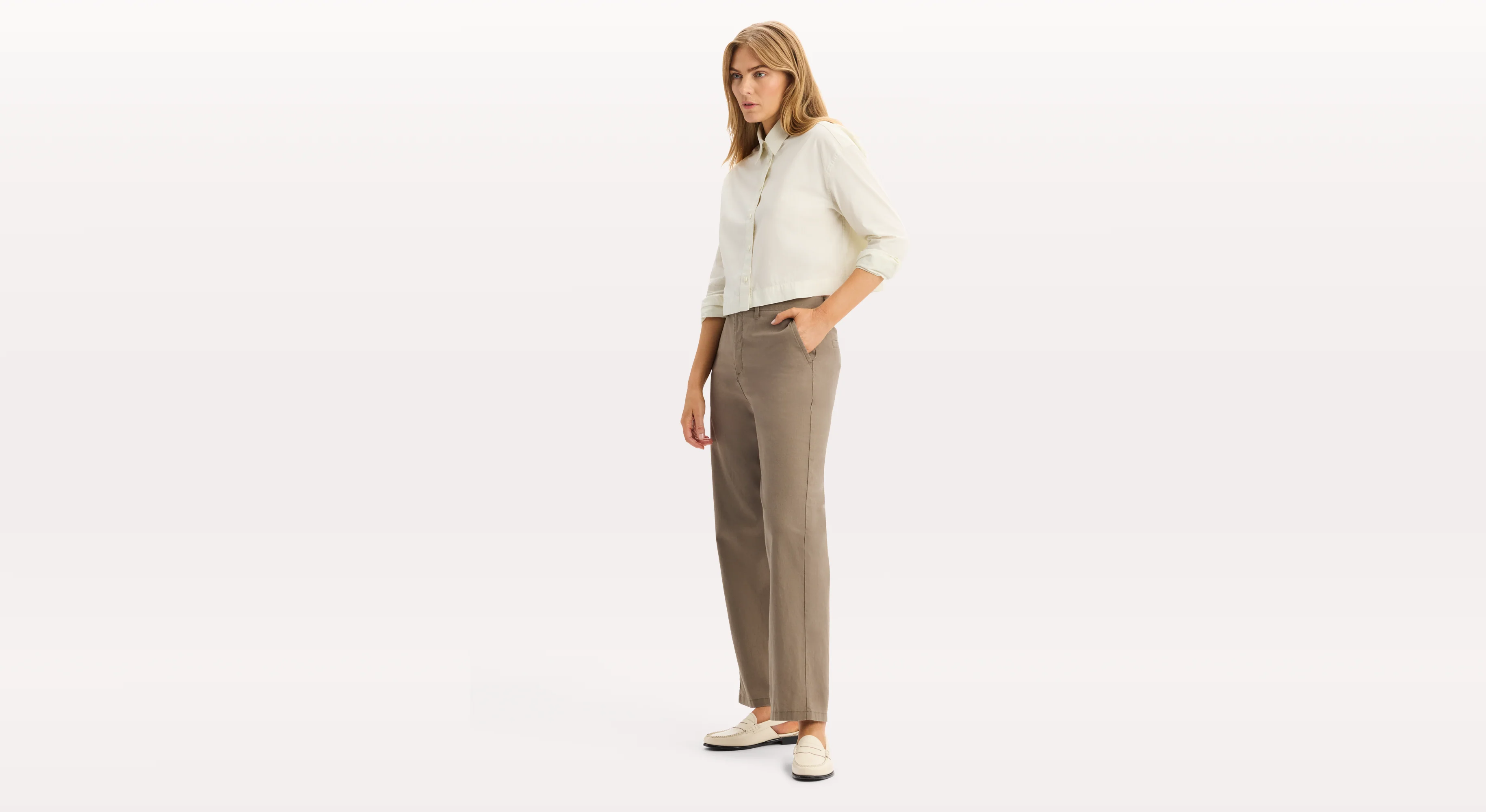 Boxy Cropped Shirt, Relaxed Fit - Image 5