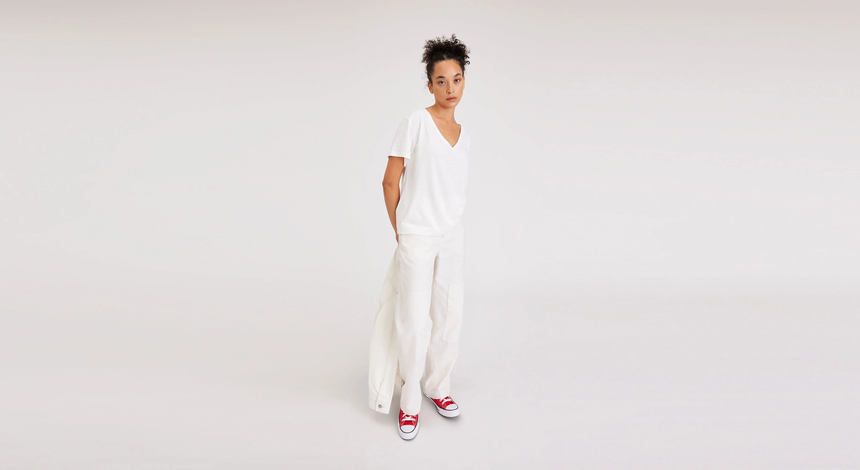 Deep V-Neck Tee, Regular Fit - Image 4