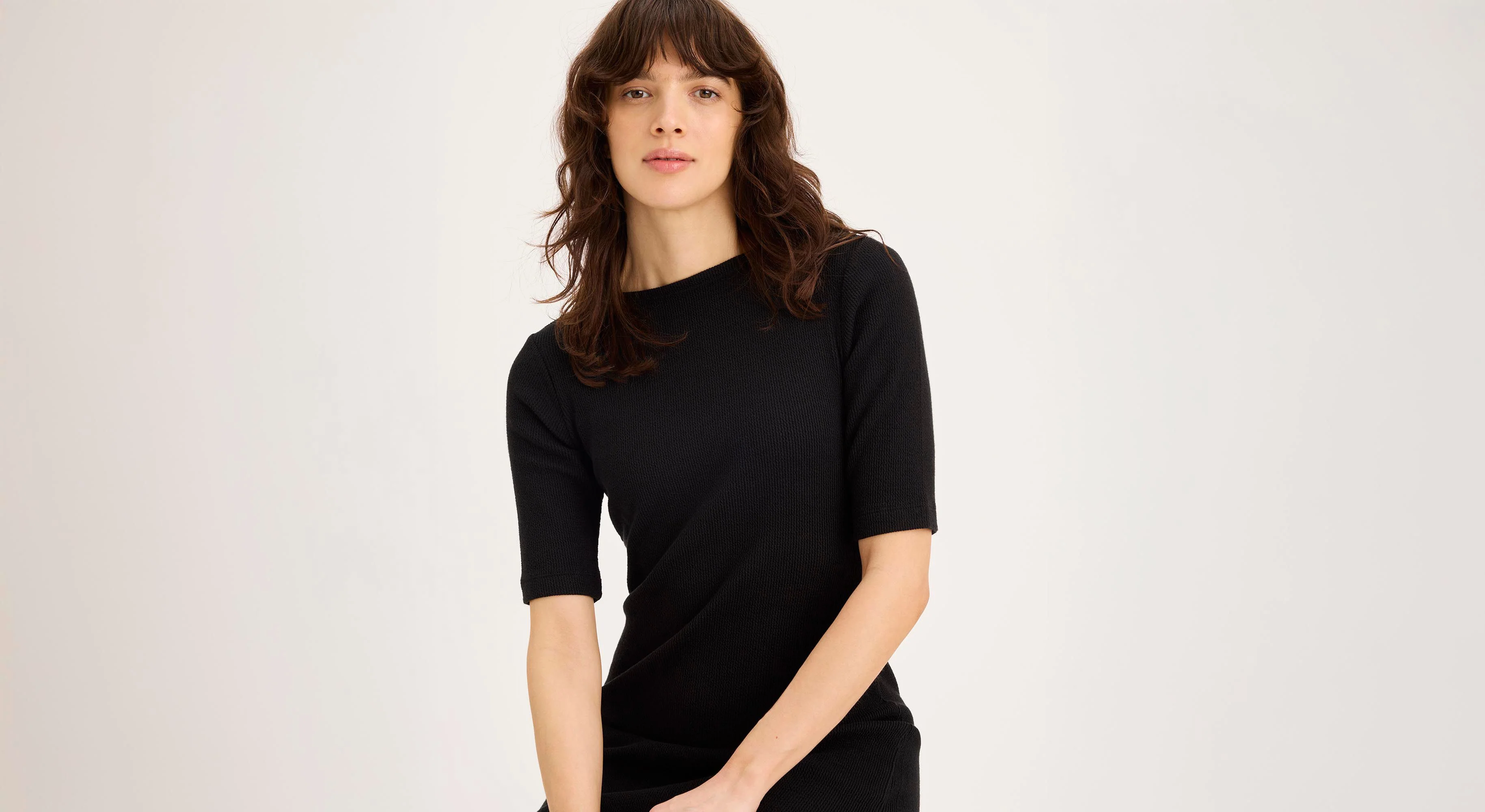 Rib Dress with Lofi Knit, Slim Fit - Image 4