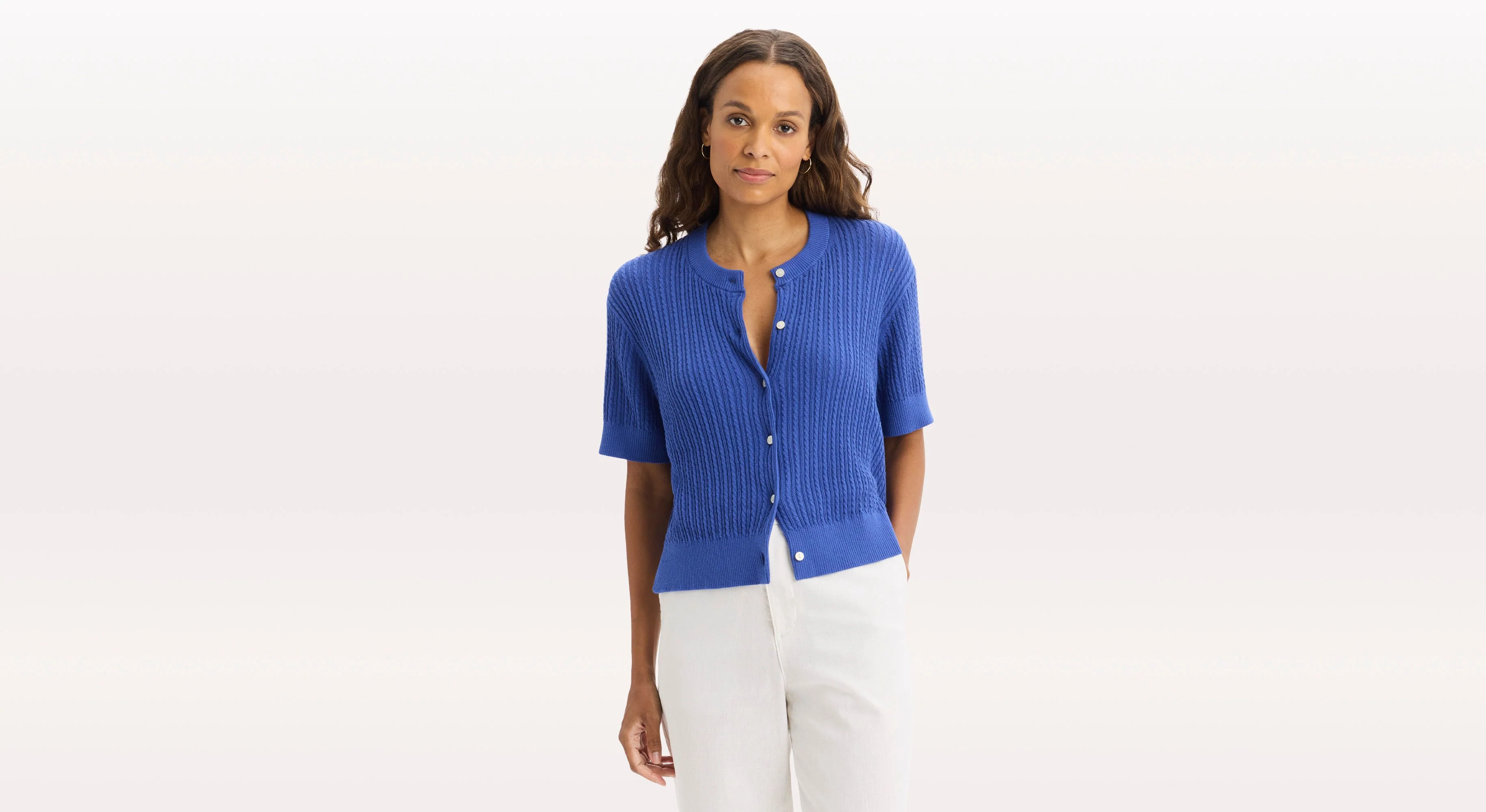 Short Sleeve Cardigan, Regular Fit