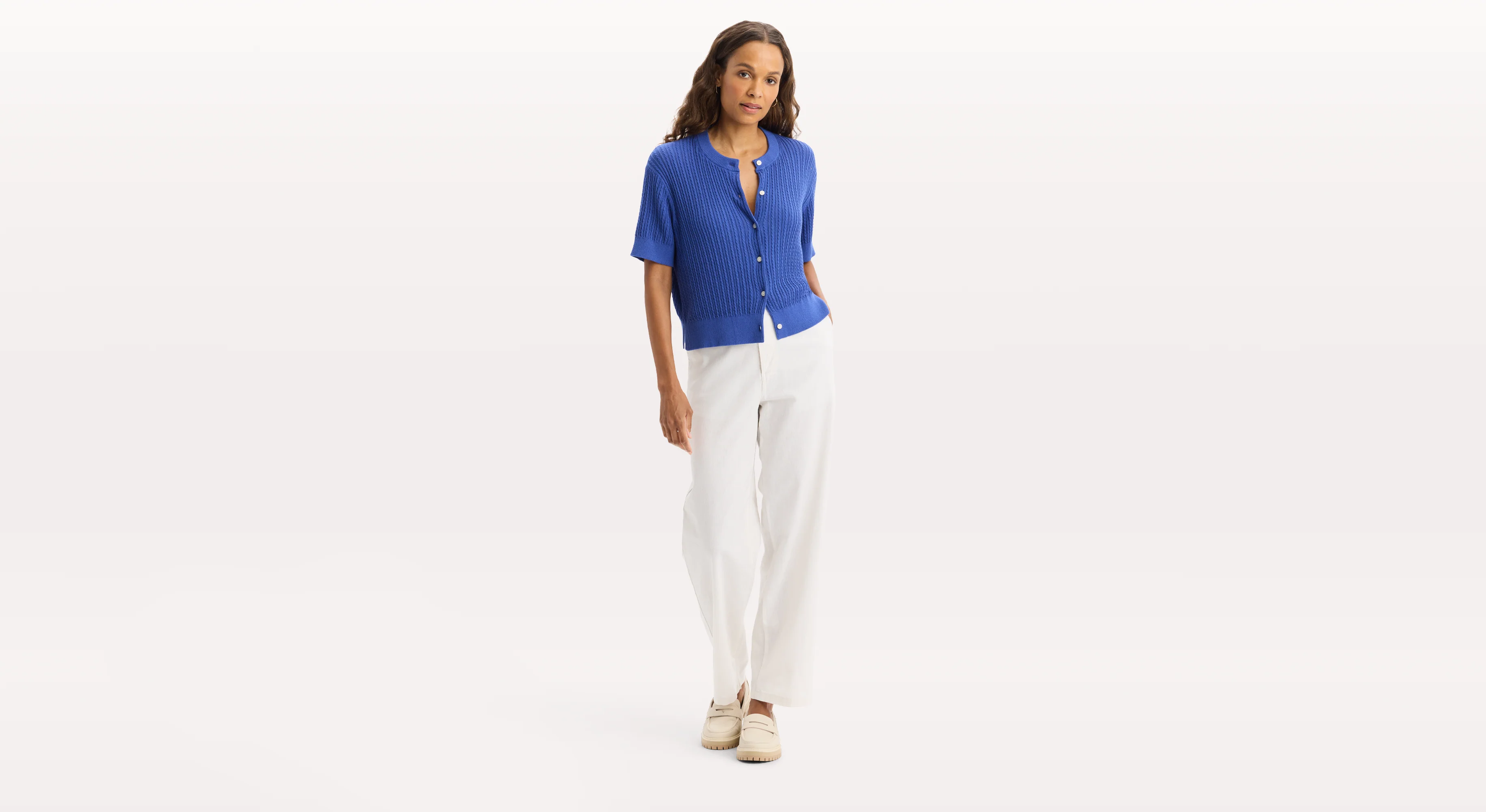Short Sleeve Cardigan, Regular Fit - Image 5