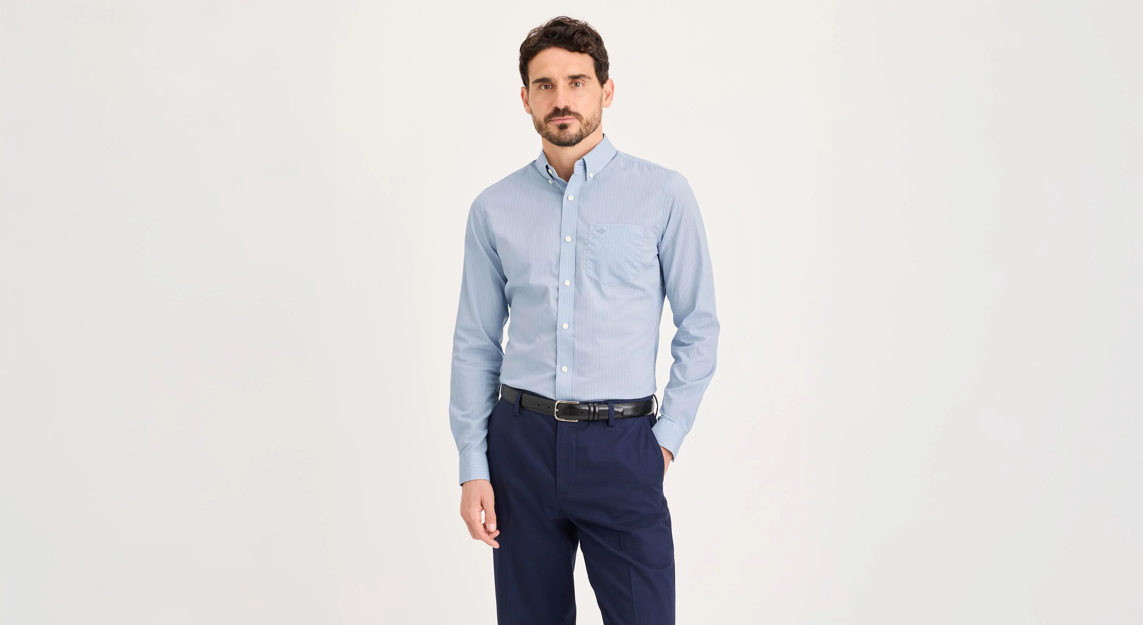 Signature Shirt Long Sleeve with Stain Defender®, Slim Fit